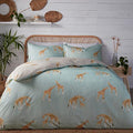 Fusion Milo Giraffe Reversible Duvet Cover Set - Duck Egg Single Bed