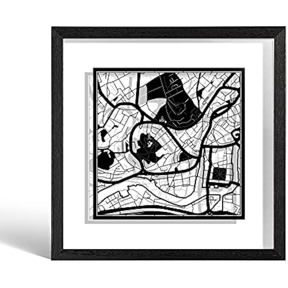 Bristol Paper Cut Map Wall Art |  Framed Map Decor