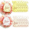 Easter Cupcake Toppers – 24 Mirror Gold Egg Discs