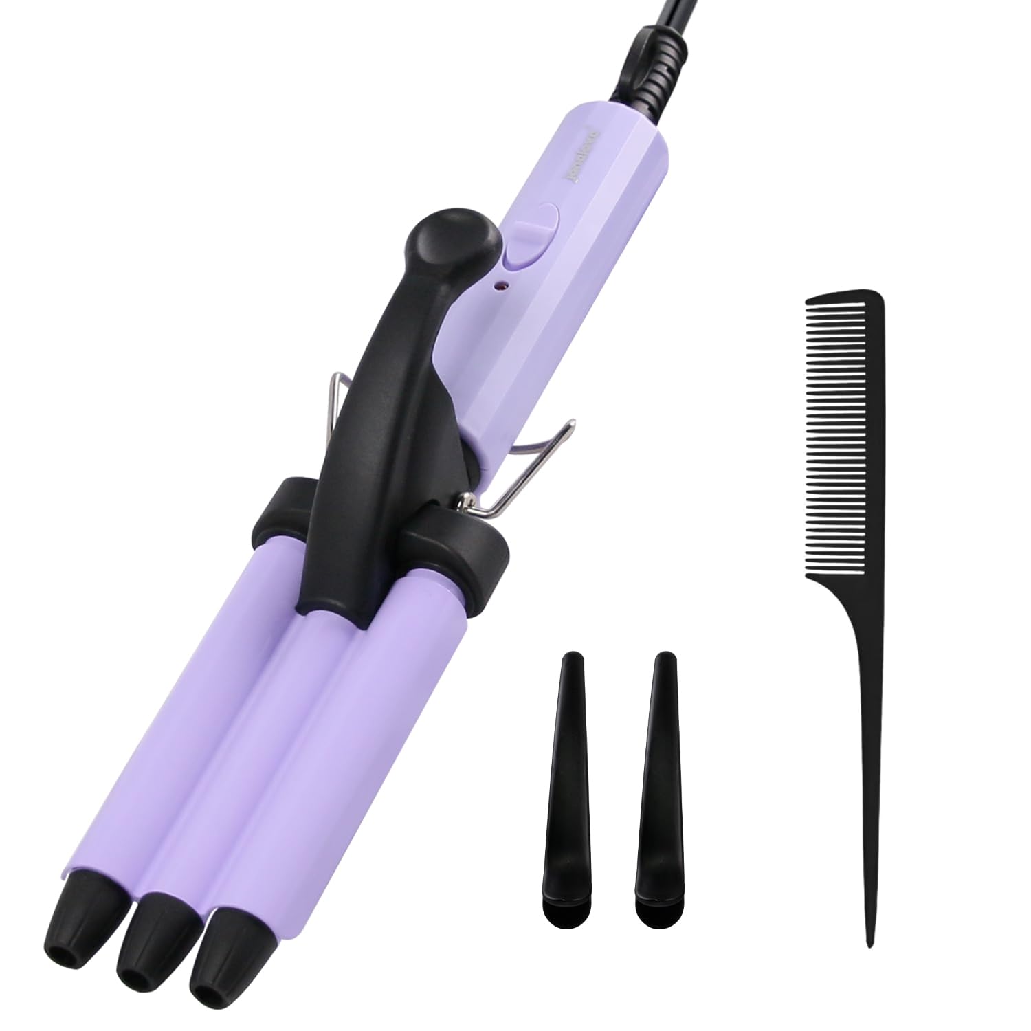 Jolof Store 13mm Mini Hair Waver | 3 Barrel Ceramic Curling Iron for Short Hair