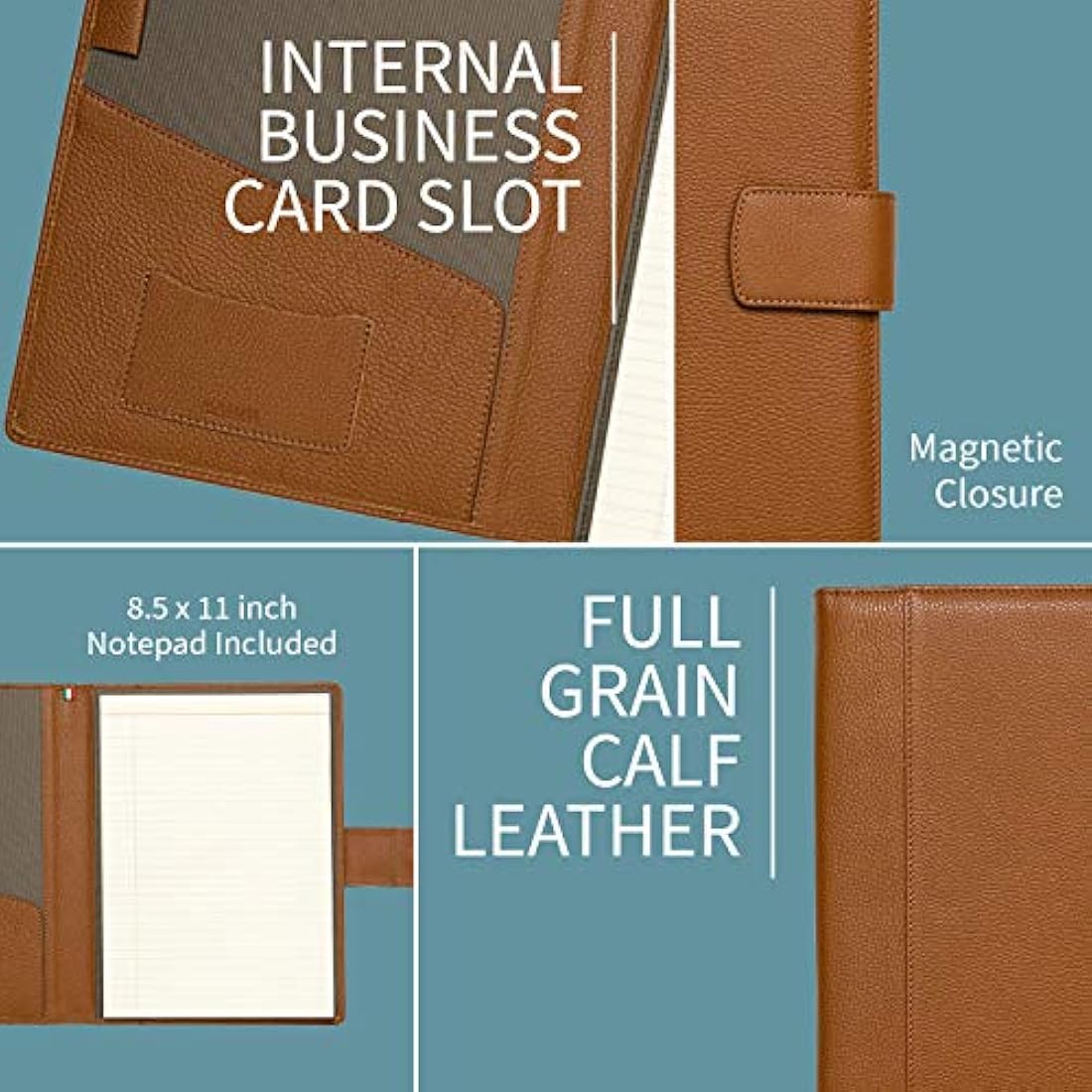 Full Grain Leather Document Holder – Handmade Portfolio
