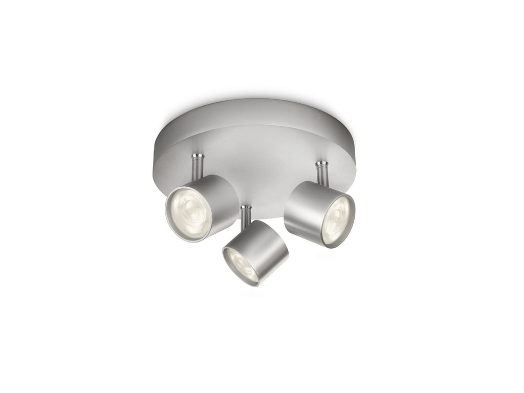Philips myLiving Star LED 3-Spot Spiral Ceiling Light – Aluminium