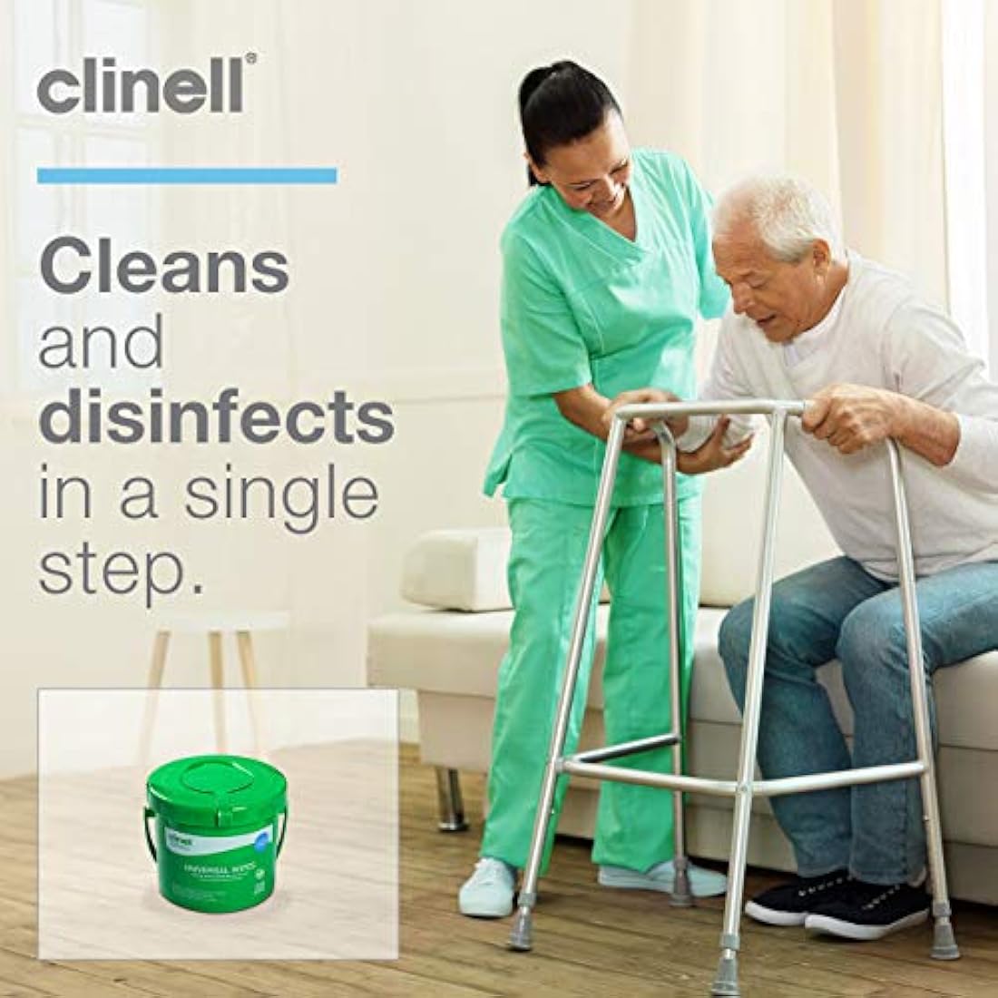 Clinell Universal Disinfectant Wipes – 4 Buckets of 225 (900 Total)