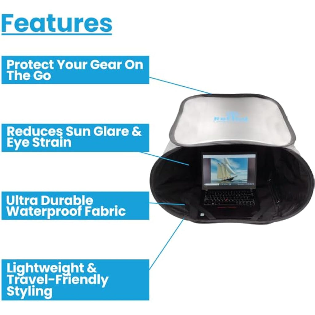 Laptop Sun Shade – Portable Anti-Glare Hood for Outdoor Use