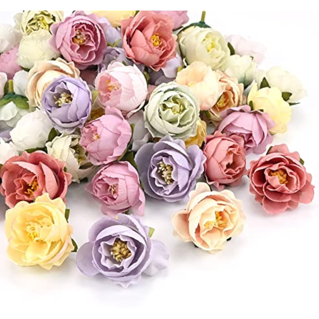 Jolof Store 50Pcs Artificial Silk Rose Flower Heads for DIY Crafts – 4cm