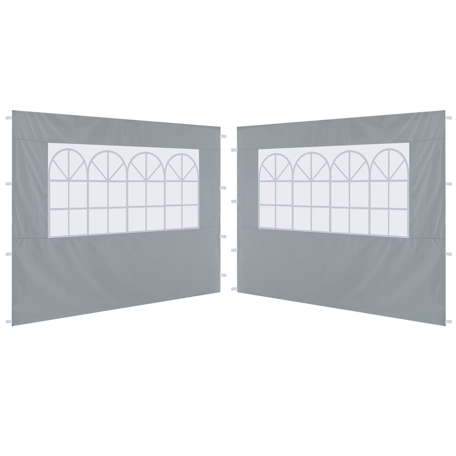 ABCCANOPY 2-Pack 3M Gazebo Sidewalls | Waterproof Window Panels, Grey