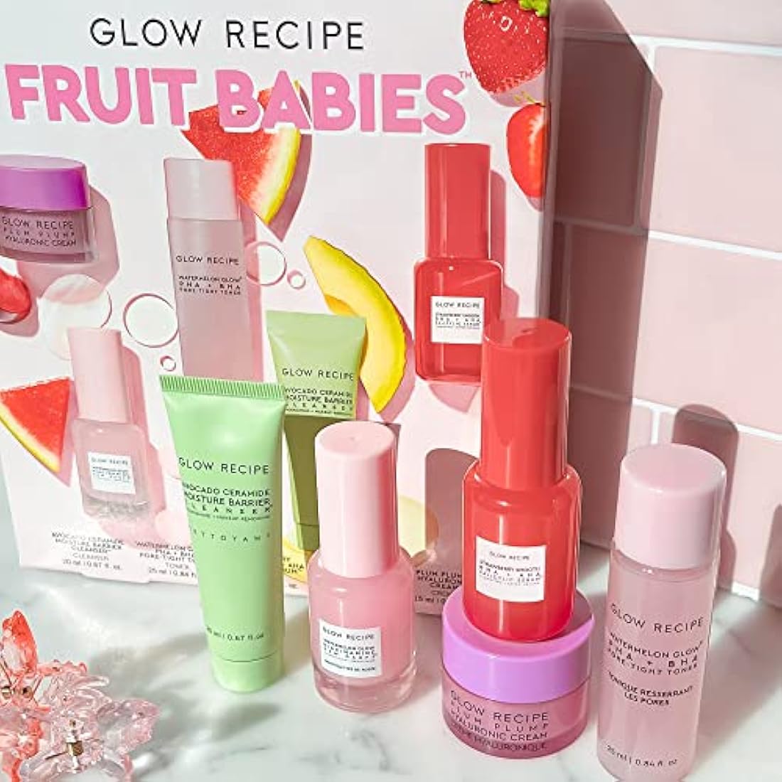 Glow Recipe Fruit Babies Skincare Kit – 5-Piece Mini Travel Beauty Set