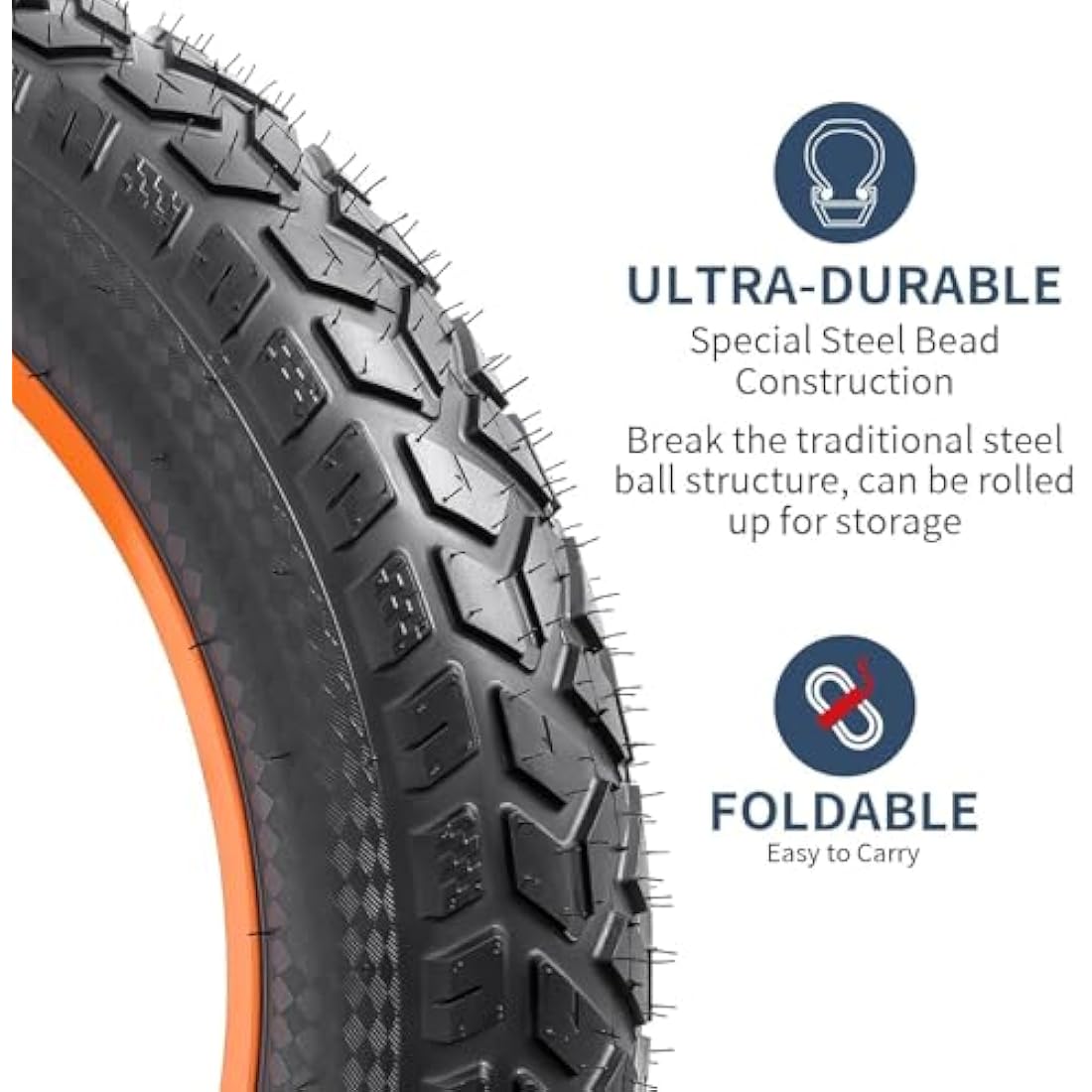 YunSCM 20x4.0 Fat E-Bike Tire and Heavy Duty Inner Tube Set – 20 Inch