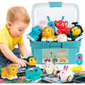 Animal Pull Back Car Toys with Playmat - 8 Piece Toddler Set
