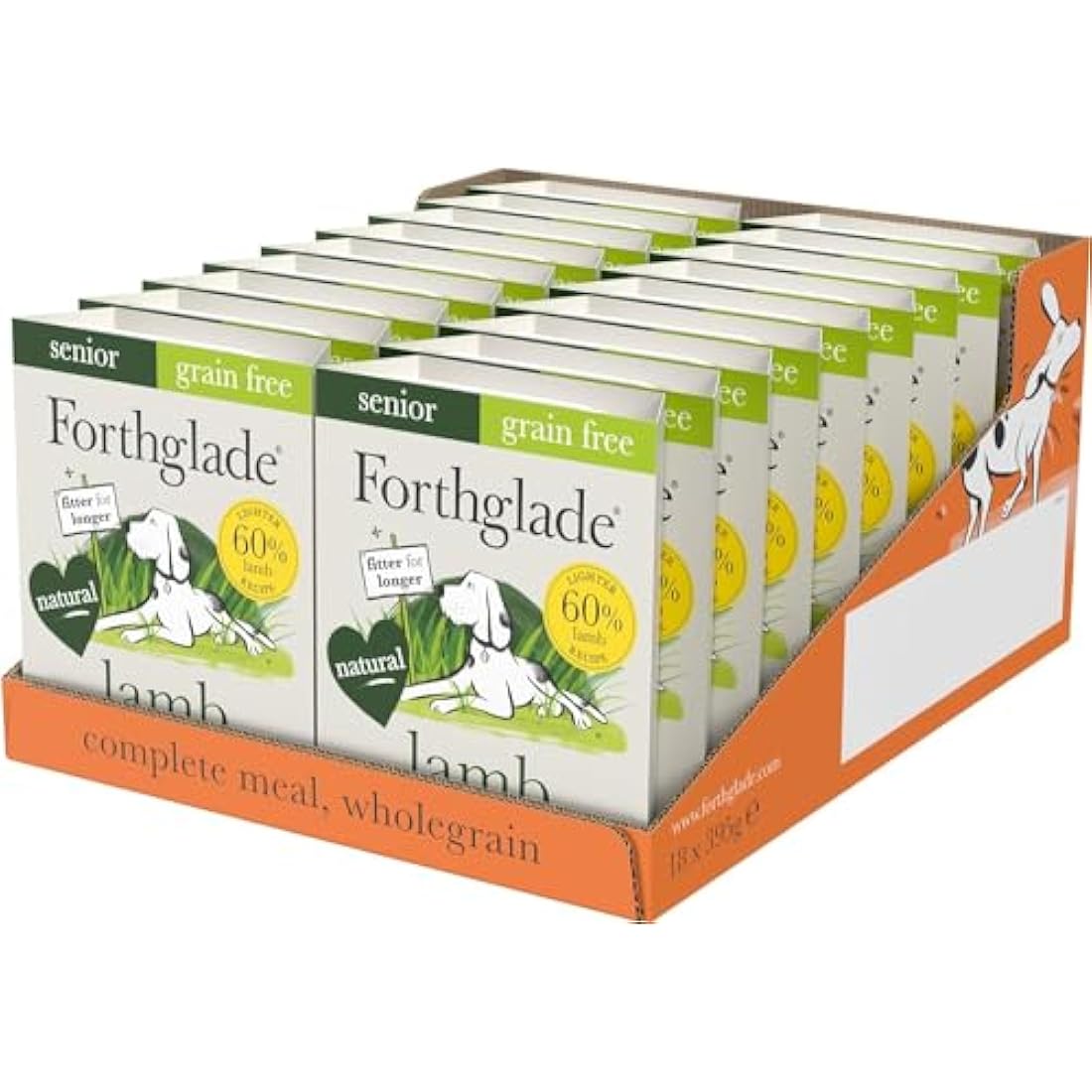 Forthglade Senior Wet Dog Food | Grain Free Lamb & Veg (18 x 395g)
