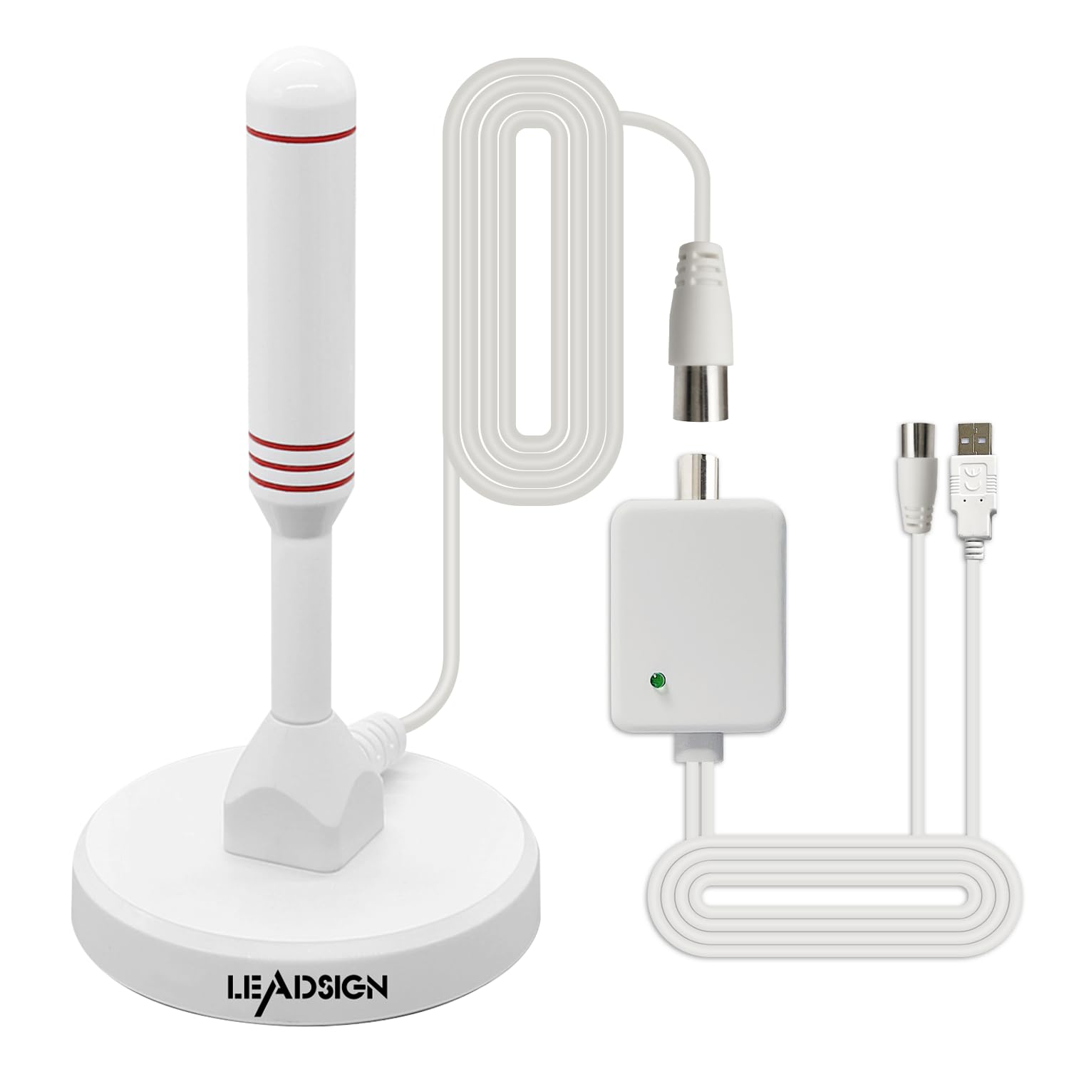 LEADSIGN Amplified TV Aerial – 120+ Miles Long Range Digital Antenna