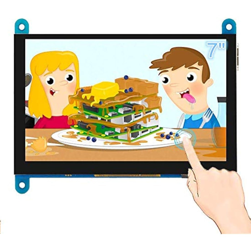 ELECROW 7-Inch IPS Touchscreen Monitor | 1024x600 for Raspberry Pi 5/4
