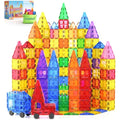Jolof Store 100PCS Magnetic Tiles STEM Building Set with 2 Cars