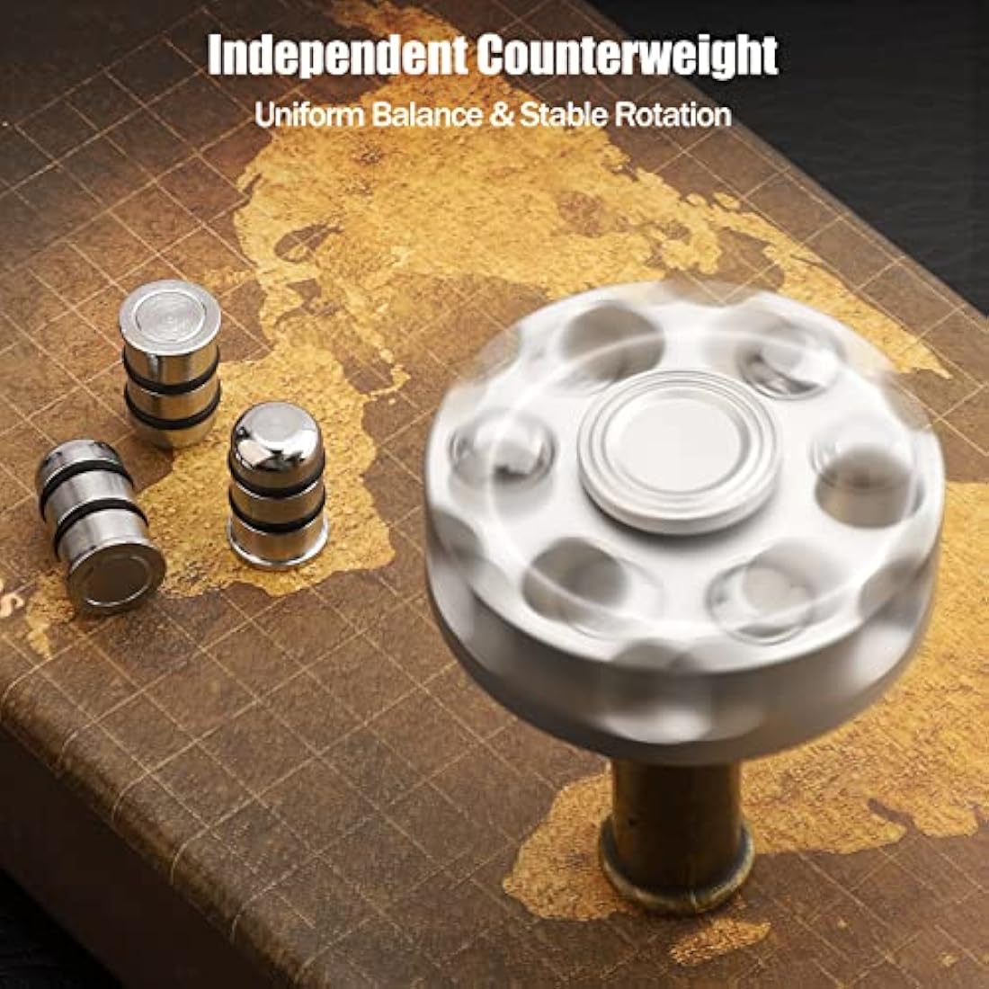 Metal Fidget Spinner – Silver Alloy Stress Relief Toy