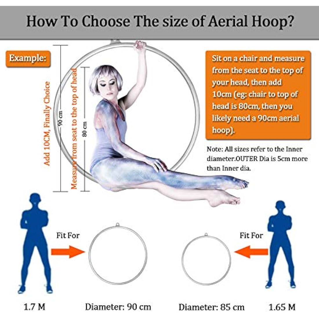 Aerial Lyra Hoop Set | Stainless Steel Single Point Ring Kit