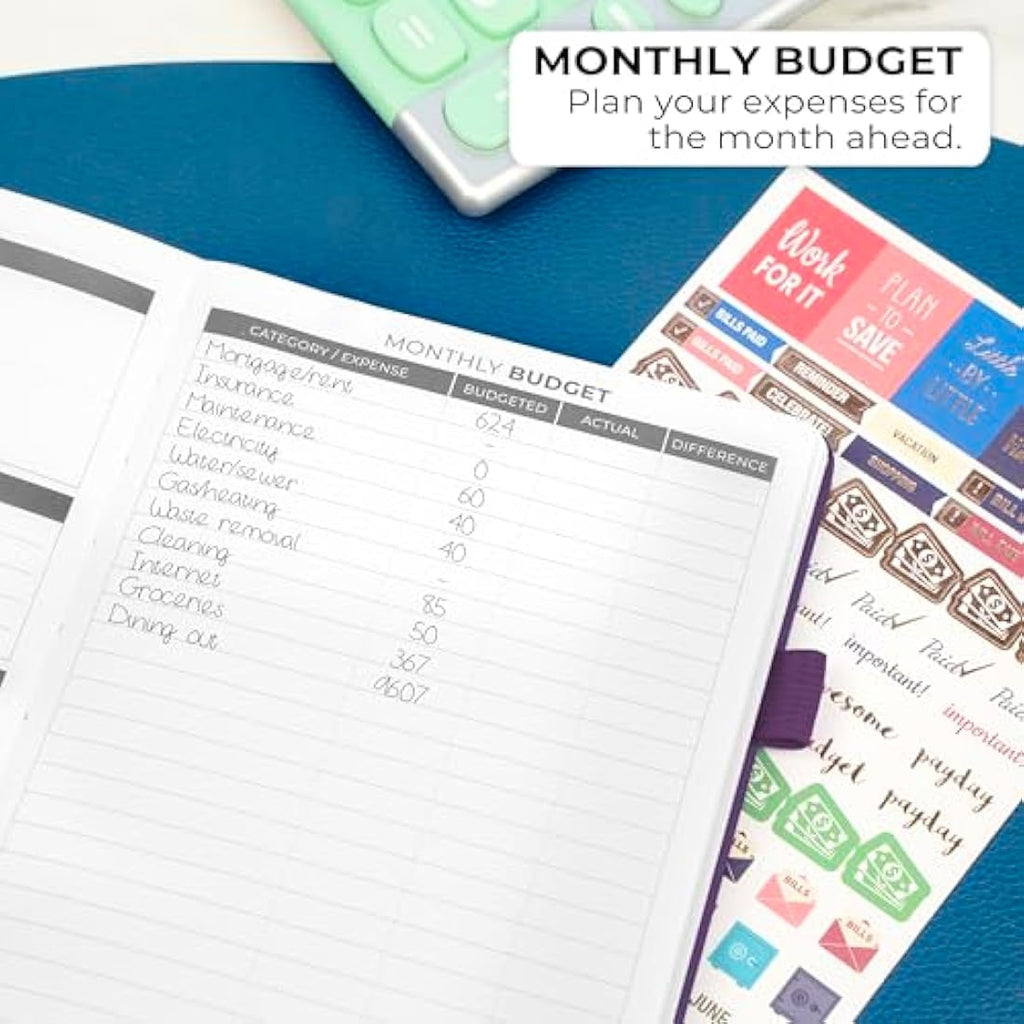 Clever Fox Budget Book - Vegan Leather Financial Planner & Expense Tracker