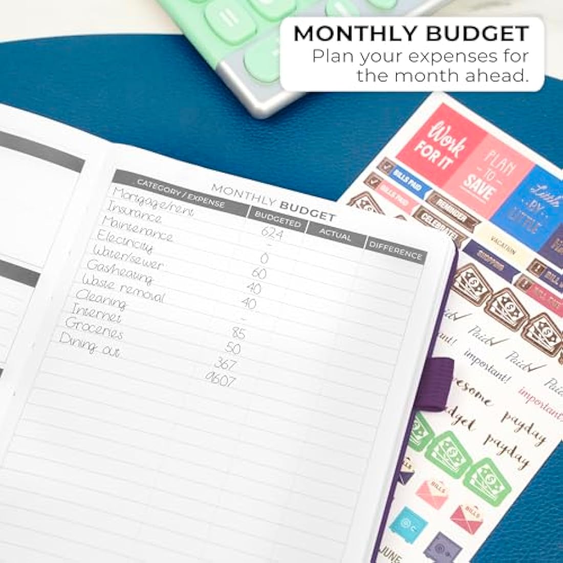 Clever Fox Budget Book - Vegan Leather Financial Planner & Expense Tracker
