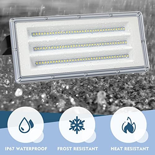 TASINUO 400W LED Floodlight Outdoor – 40000LM IP67 Waterproof 2 Pack