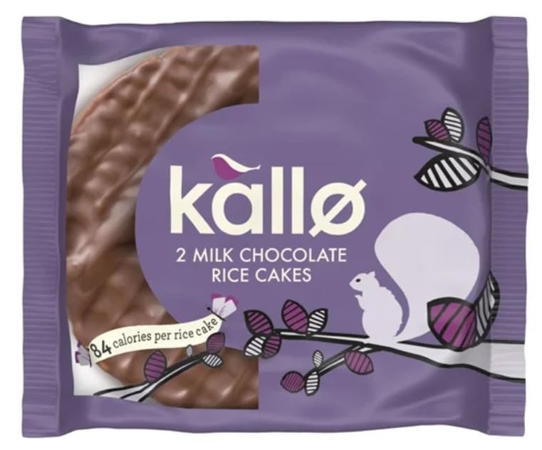 Kallo Belgian Milk Chocolate Rice Cake Thins - Gluten Free (30 x 33g)