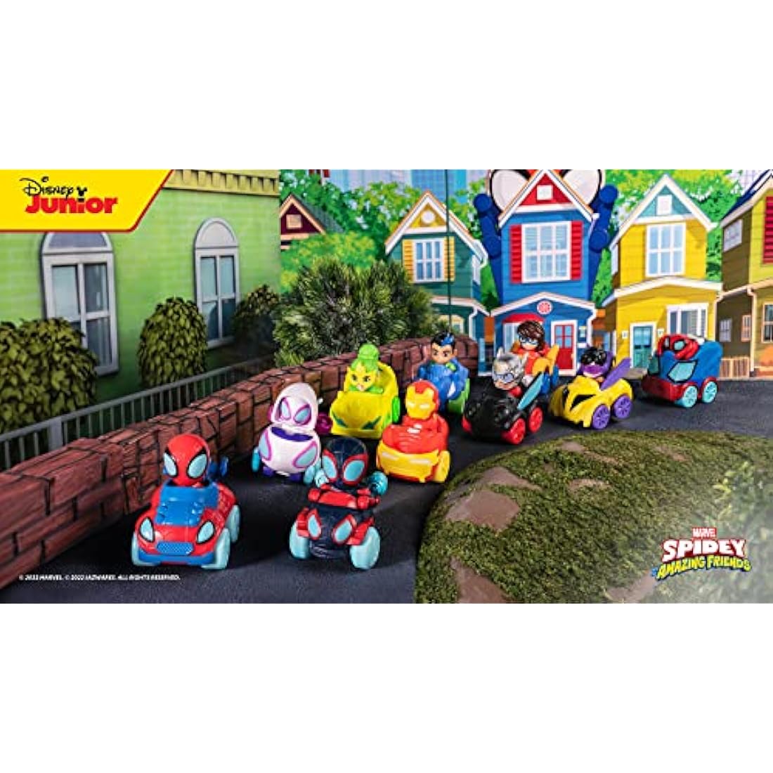 Marvel Spidey and His Amazing Friends 10-Pack Mini Vehicles Set
