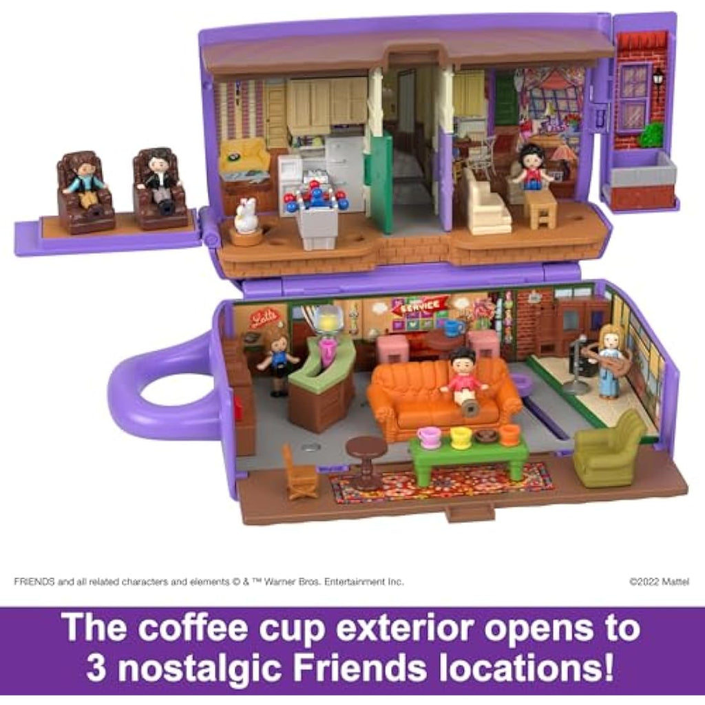 Polly Pocket Friends Central Perk Compact Playset with 6 Dolls - HKV74