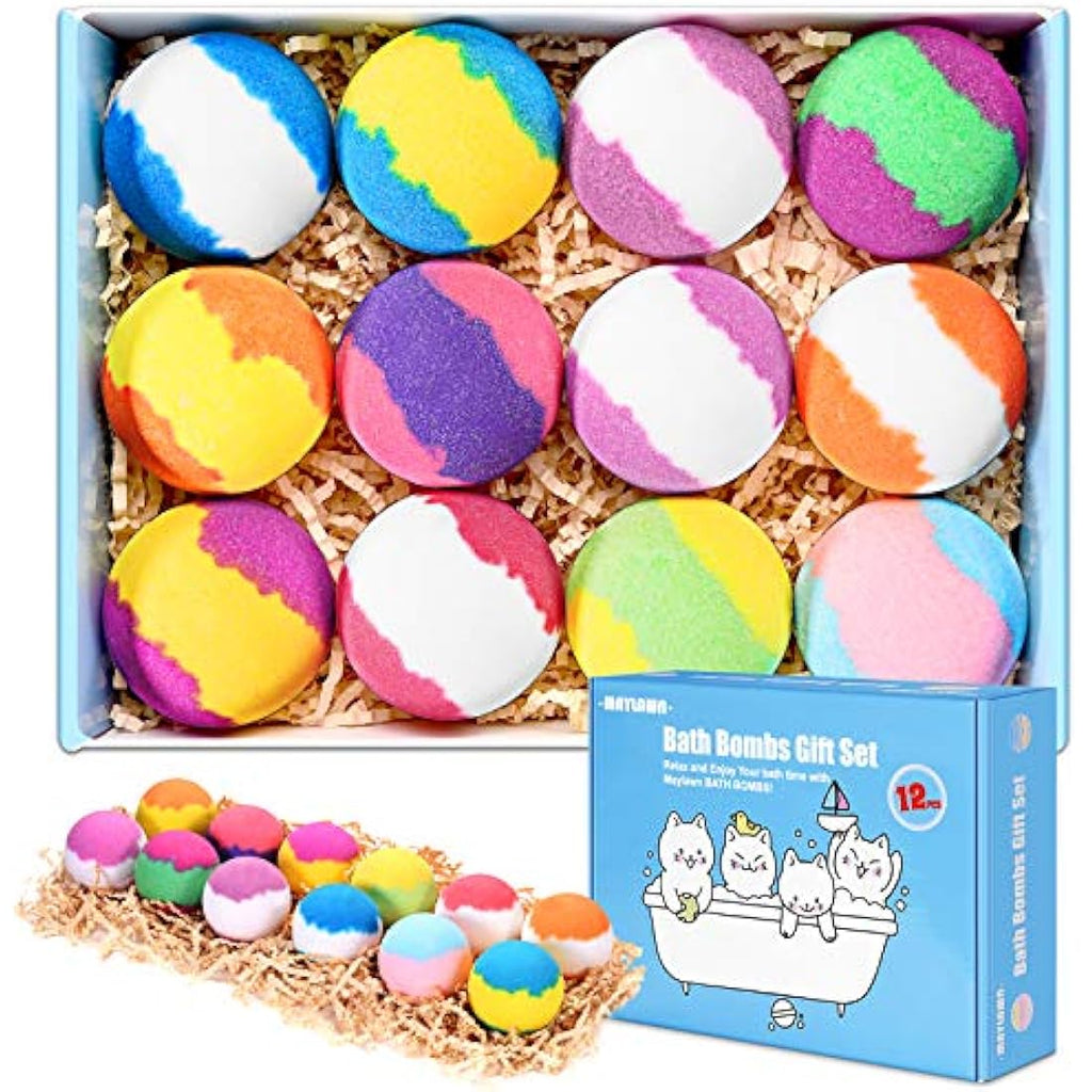 Jolof Store 12-Piece Organic Bath Bombs Gift Set | Vegan & Essential Oils