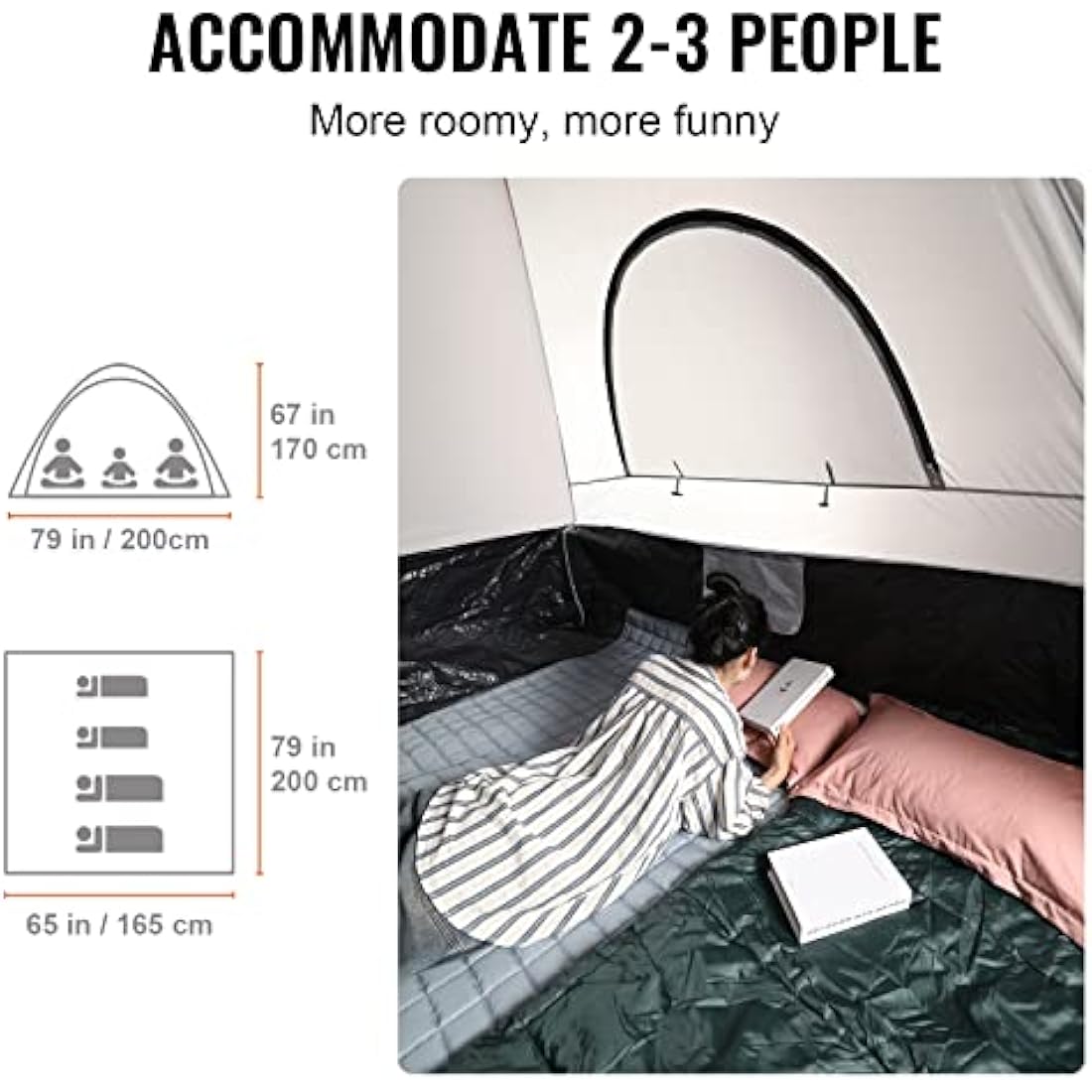 VEVOR Truck Bed Tent | Waterproof 6.4-6.7ft Pickup Tent with Rainfly