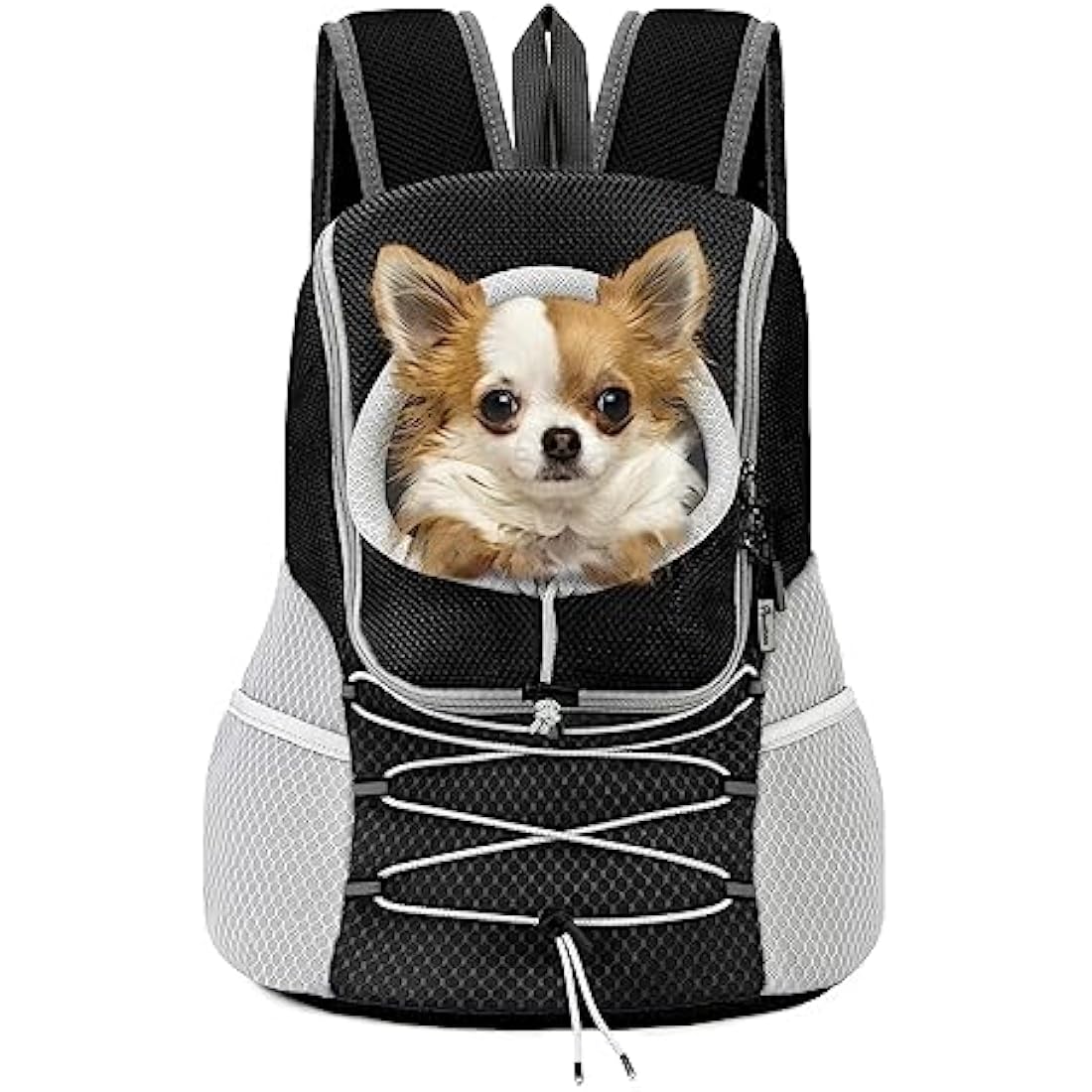 Pawaboo Pet Dog Carrier Backpack | Breathable Mesh Front Pack - Black