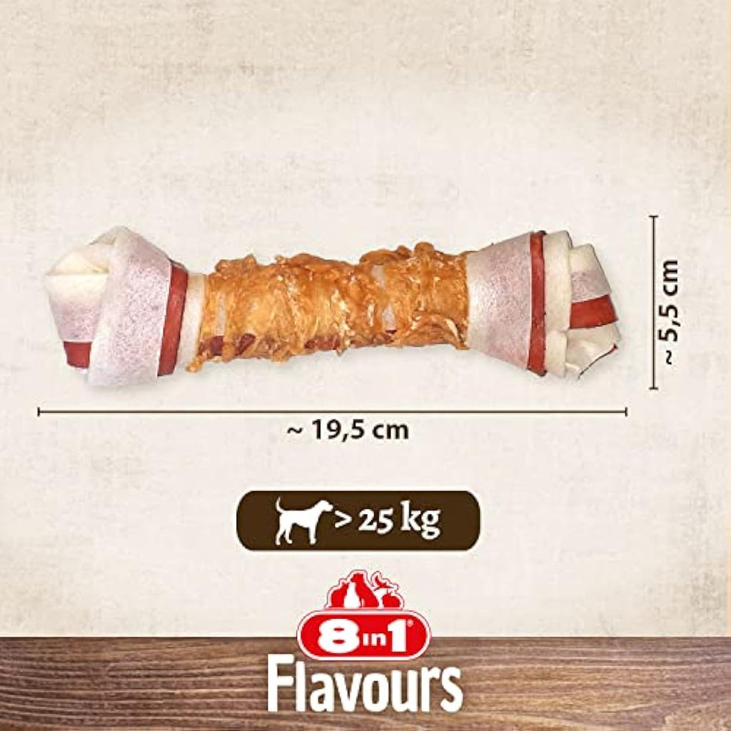 8in1 Triple Flavour Bone L – Chicken, Pork & Beef Hide Dog Chew