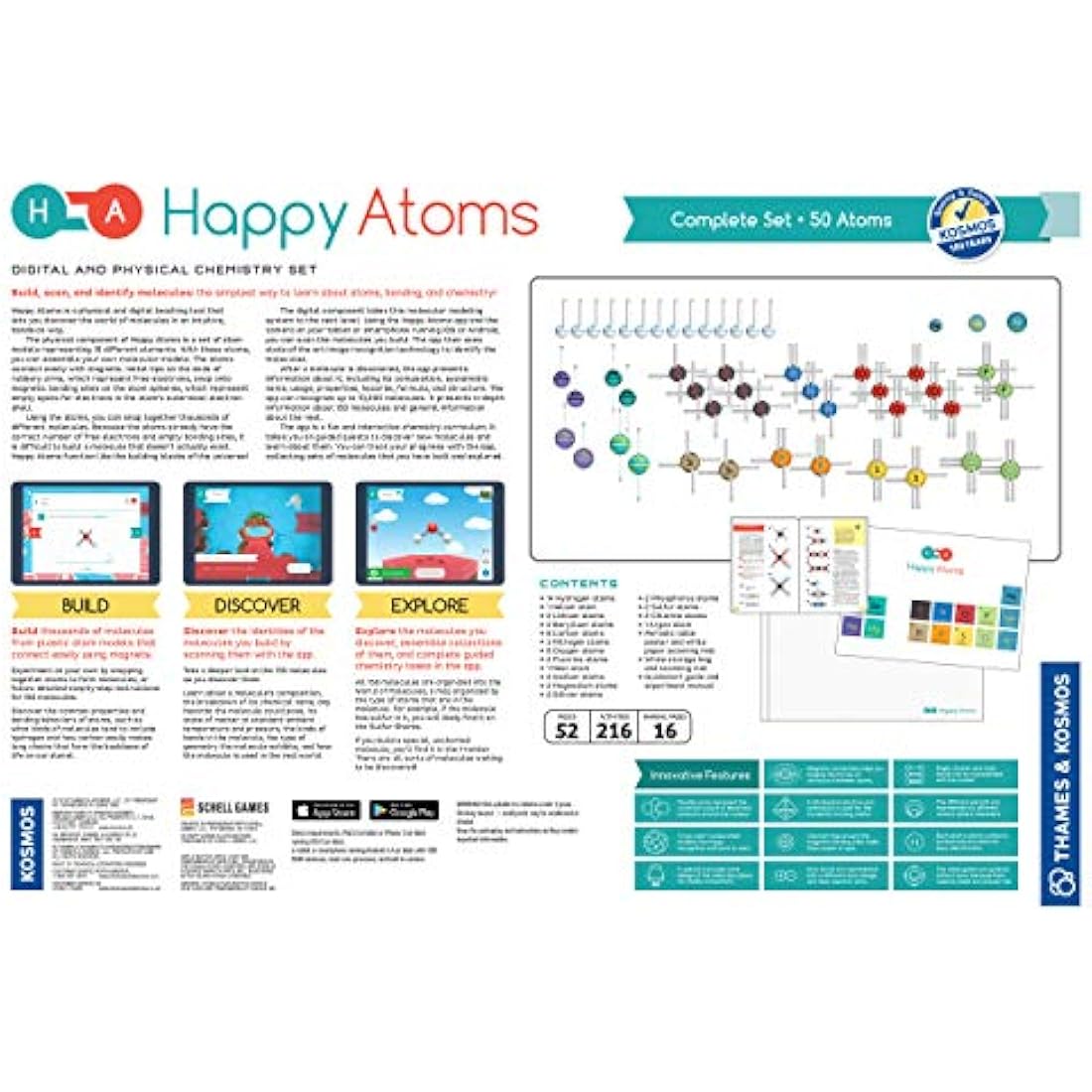 Happy Atoms Full Set – Jolof Store Molecular Modeling STEM Science Kit
