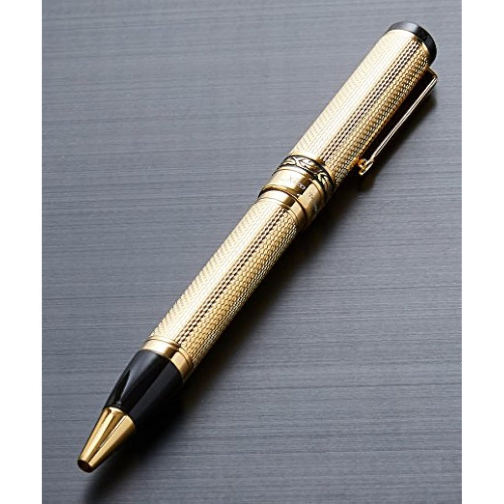 Xezo Tribune 18K Gold Plated Ballpoint Pen | Limited Edition Brass