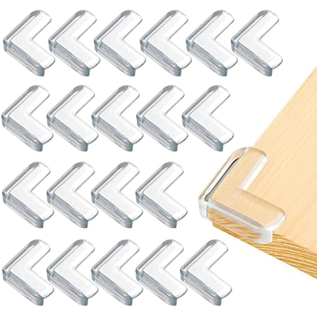 Transparent Table Corner Protectors – 20 Pack Baby Safety