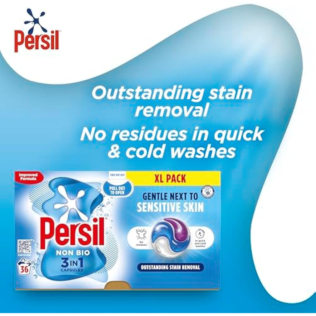 Persil Non Bio 3 in 1 Laundry Capsules for Sensitive Skin - 108 Washes