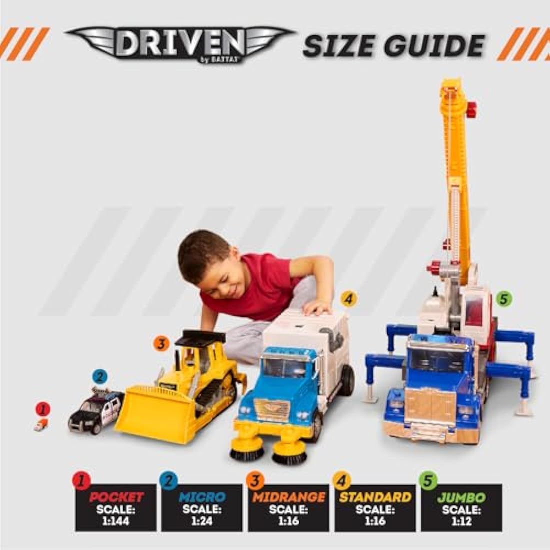 DRIVEN by Battat Pull-Back Toy Cars – 4 Pack Turbocharge Series Set