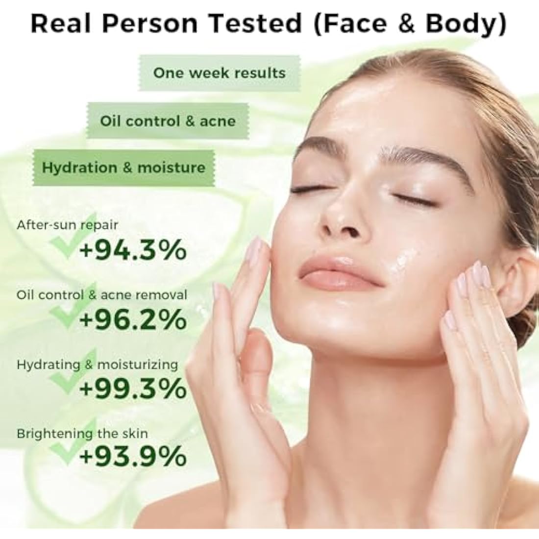 OUKEYA 98% Organic Aloe Vera Gel with 2% Niacinamide - 3785ML Bulk Size
