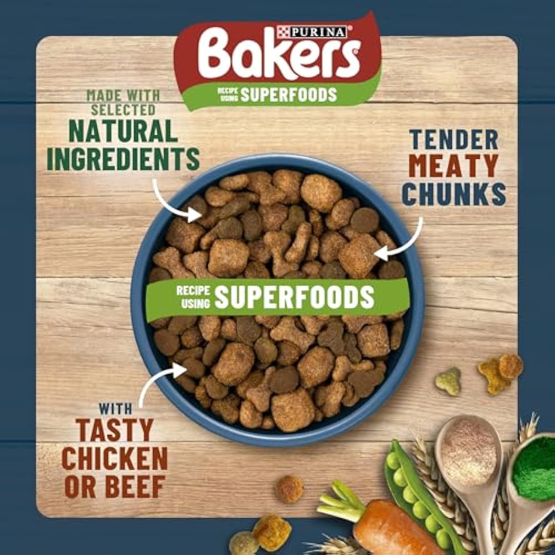 Bakers Beef with Vegetables Dry Dog Food – 14kg Adult Kibble