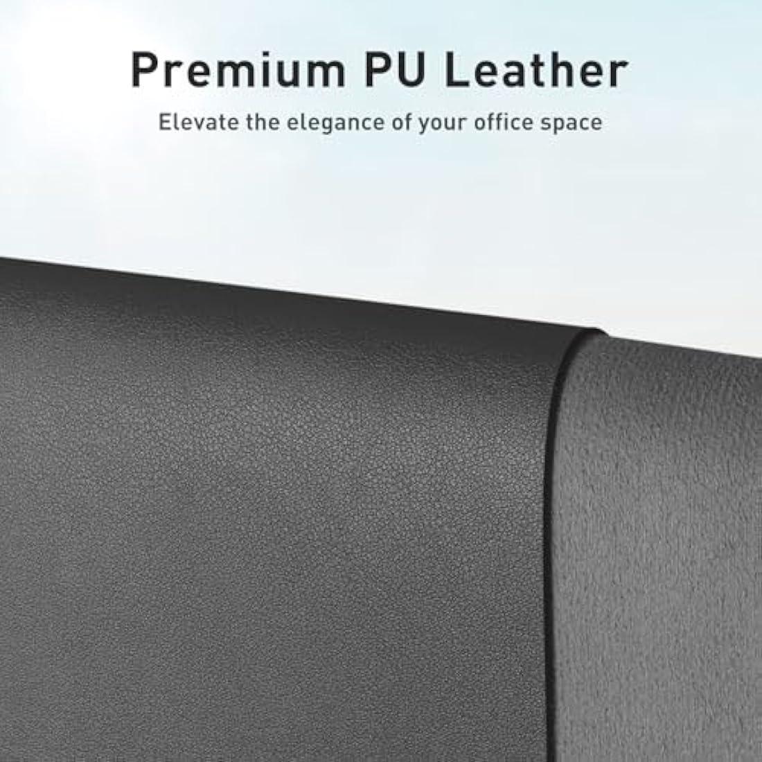 PU Leather Desk Pad – Waterproof Non-Slip Mat, Gray (60x35cm)