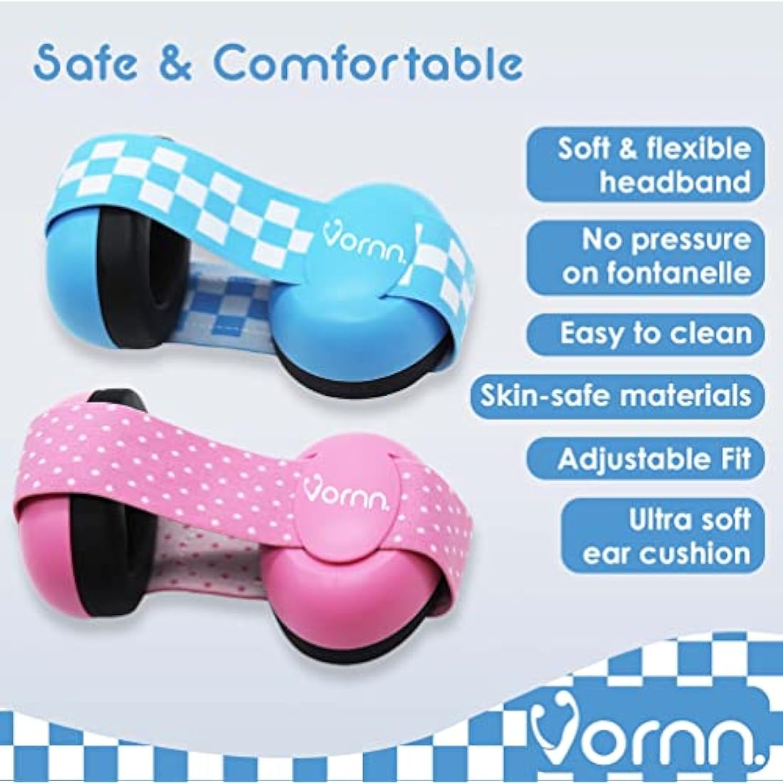 VORNN Baby Ear Defenders | Noise Cancelling Headphones 0-36 Months
