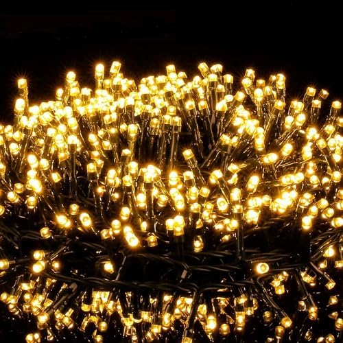 Avoalre 25M 1000 LED Warm White Cluster Fairy Lights | 8 Modes IP44