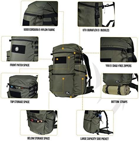 OneTigris WILD ROCKET 45L Bushcraft Backpack | Men's Hiking Rucksack