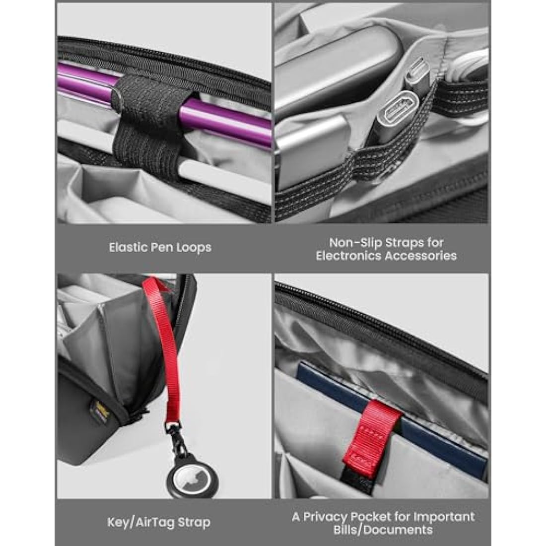 tomtoc Navigator-T13 Tech Pouch – Water-Resistant Electronic Organizer