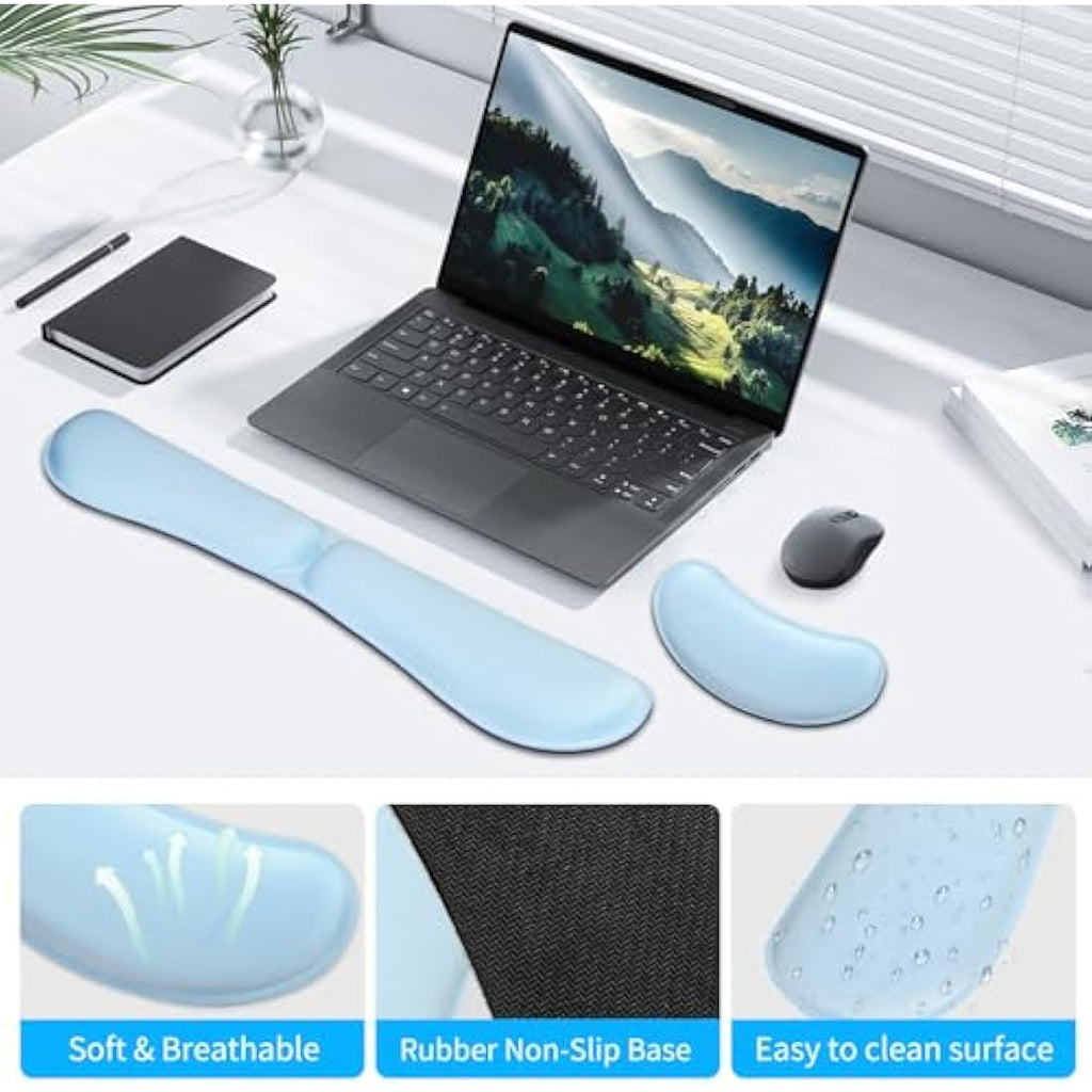 Jolof Store Ergonomic Keyboard and Mouse Wrist Rest - Memory Foam Set