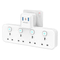PASSUS 4 Way Multi Plug Adapter with PD20W USB C & Surge Protector