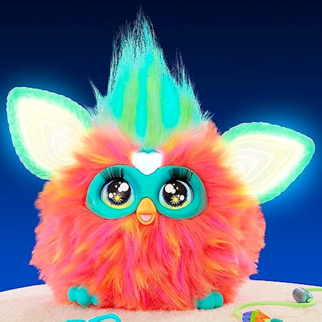 Furby Coral - Juguete Interactivo de Peluche con Voz y Luces (Español)