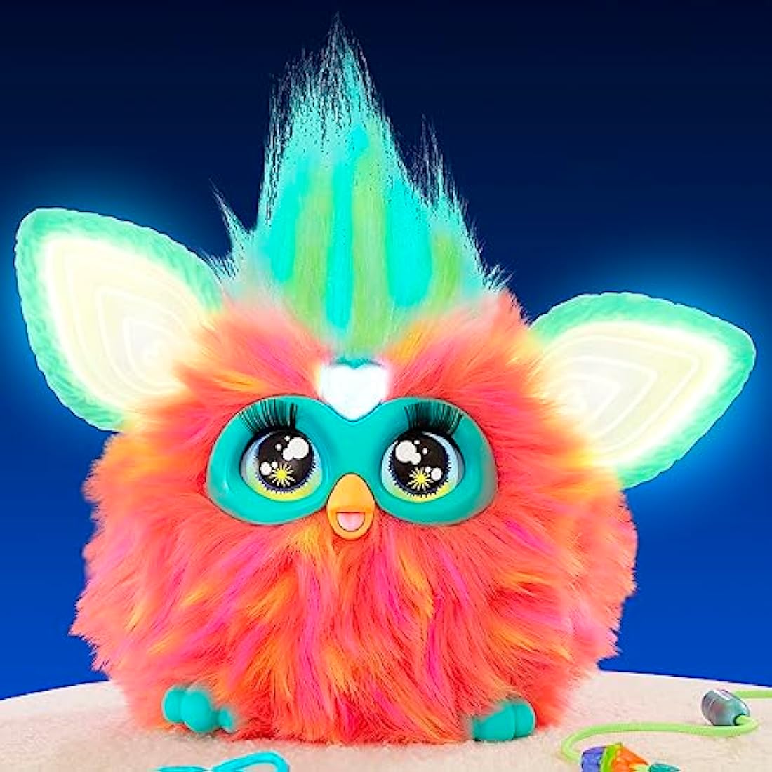 Furby Coral - Juguete Interactivo de Peluche con Voz y Luces (Español)