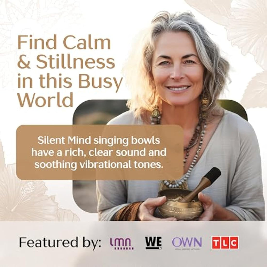 Tibetan Singing Bowl Set – Etched Sound Bowl with Mallet
