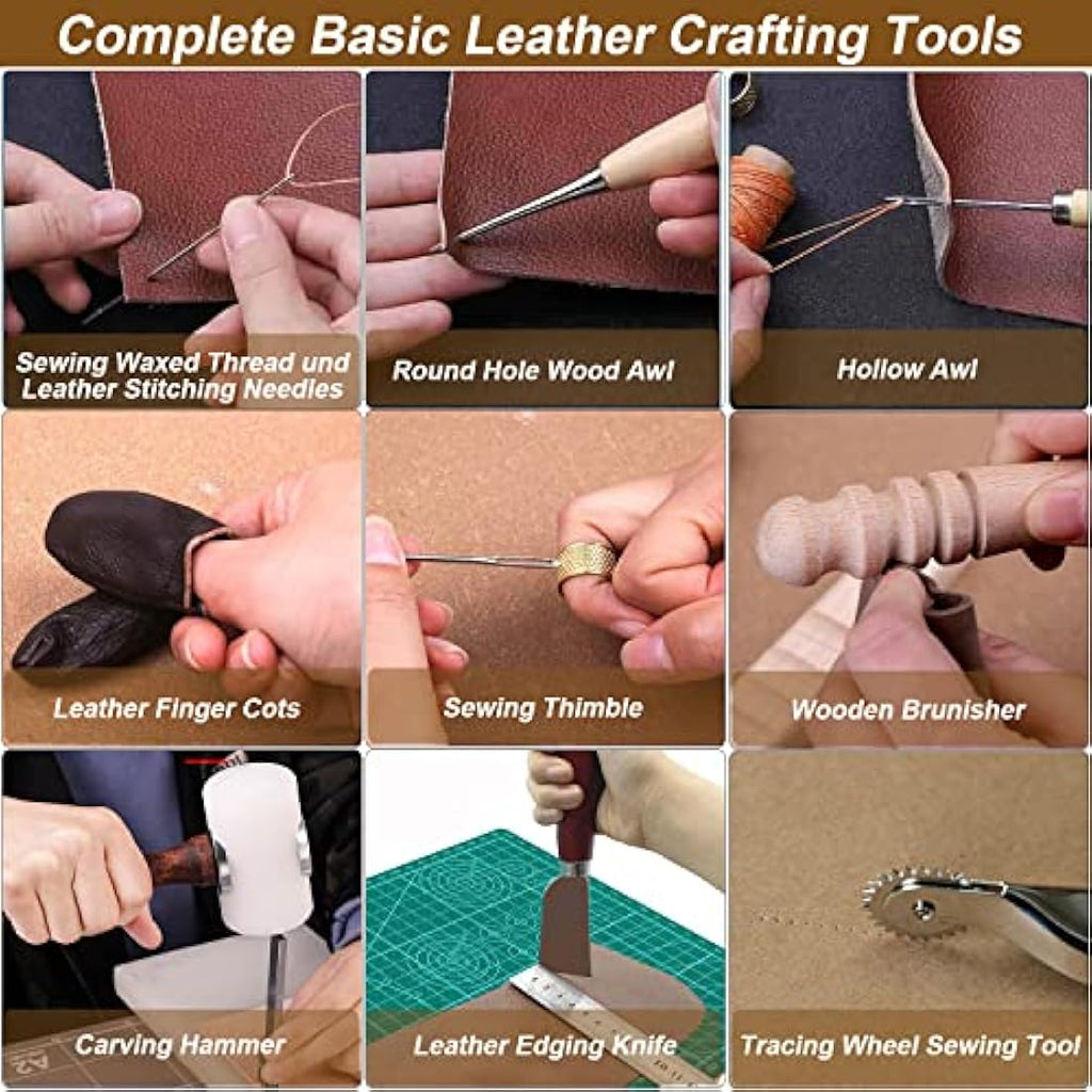 Leather Craft Tools Kit – DIY Sewing & Stitching Set