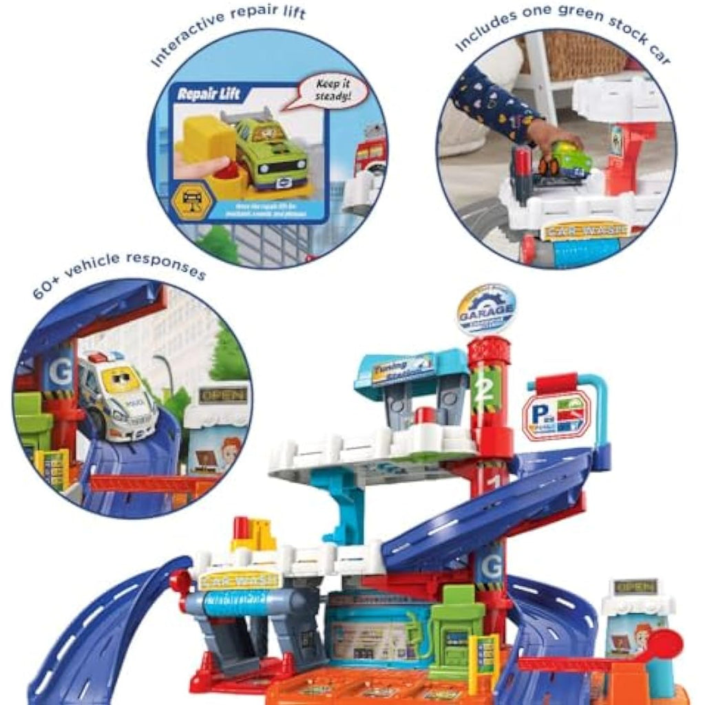 VTech Toot-Toot Drivers Fix & Fuel Garage – Interactive Toy Car Playset
