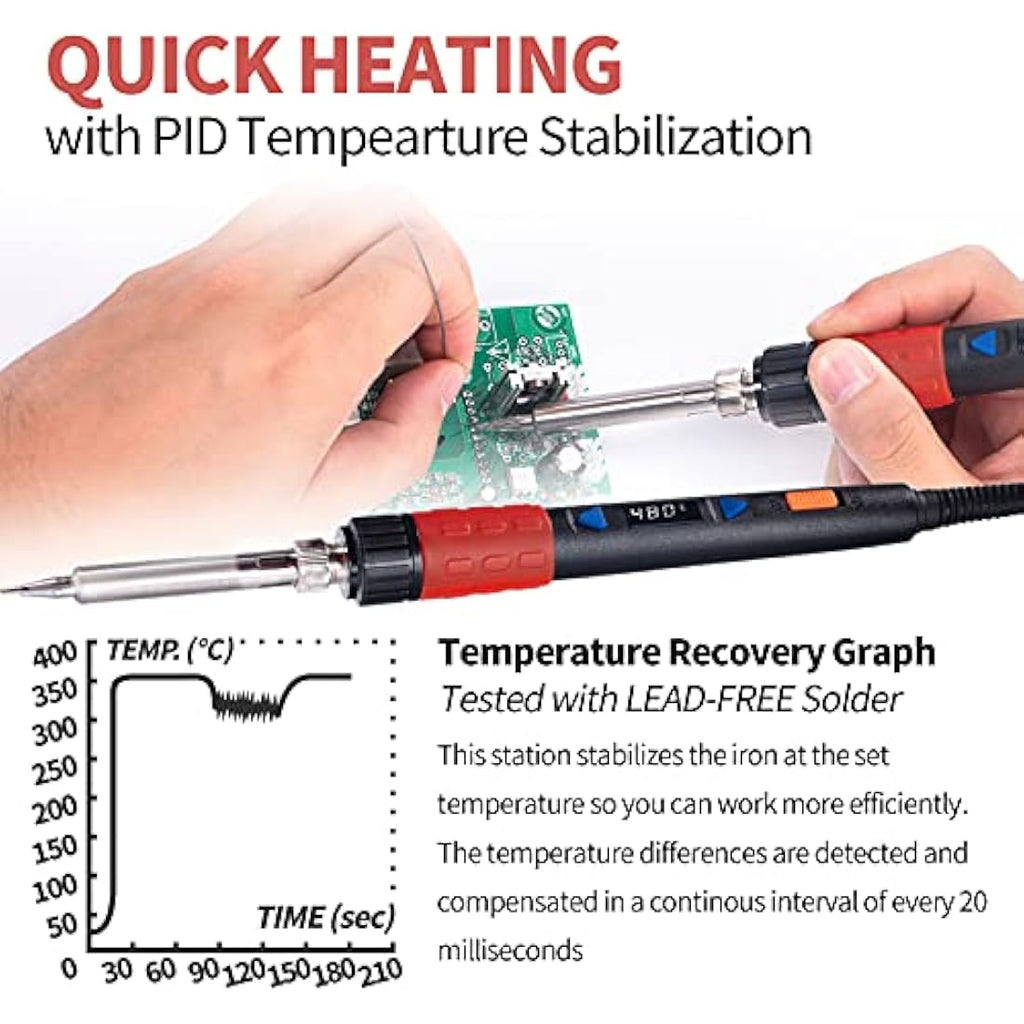 YIHUA 928D-III 110W Digital Soldering Iron Kit with LED Display - UK Plug