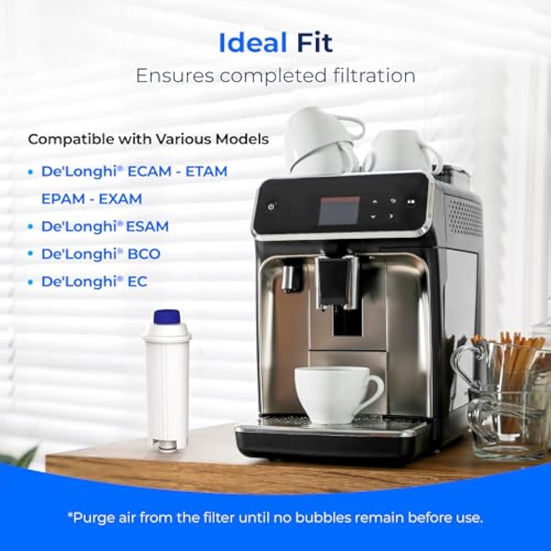 Waterdrop Coffee Filter Replacement for De'Longhi DLSC002 - 6 Pack